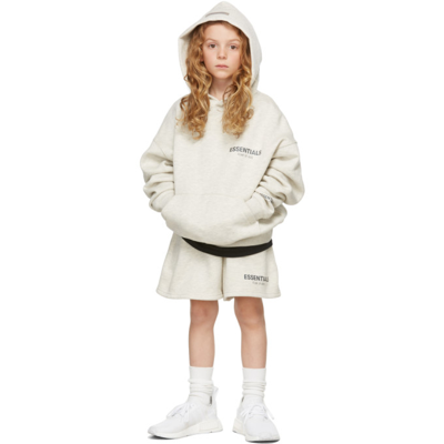 Essentials Kids Off-white Sweat Shorts In Oatmeal