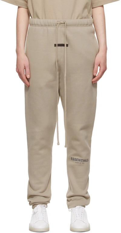 Essentials Tan Track Lounge Pants In String