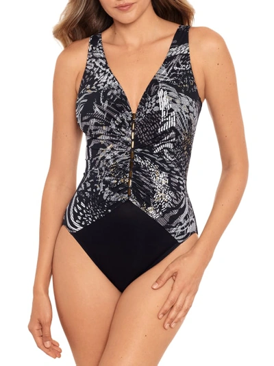 Miraclesuit Lux Lynx Charmer One-piece Swimsuit In Black