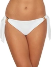 Miss Mandalay Boudoir Beach Side Tie Bikini Bottom In Ice White