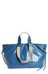 Isabel Marant New Wardy Leather Tote In Blue