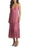 Sachin & Babi Dalia Aztec-print Dress In Aztec Pink Burgundy Ecru