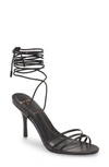 Black Suede Studio Leandra Strappy Sandal In Black