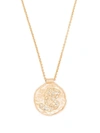 Maje Astro Zodiac Medal Aquarius Necklace In Gold