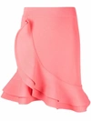 Alexander Mcqueen Pink Ruffled Skirt In Pink