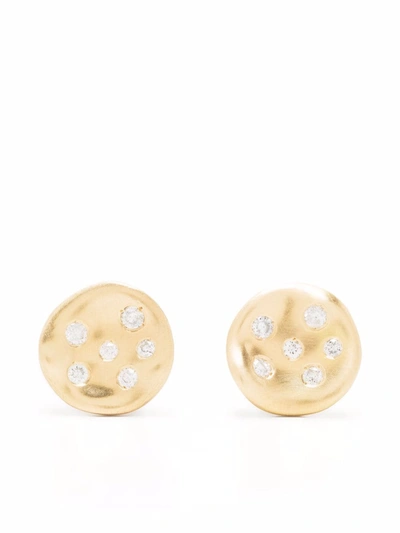 Nada Ghazal 18kt Yellow Gold Diamonds Baby Malak Ice Mini Earrings