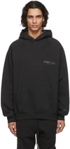 Essentials Black Pullover Hoodie In Black