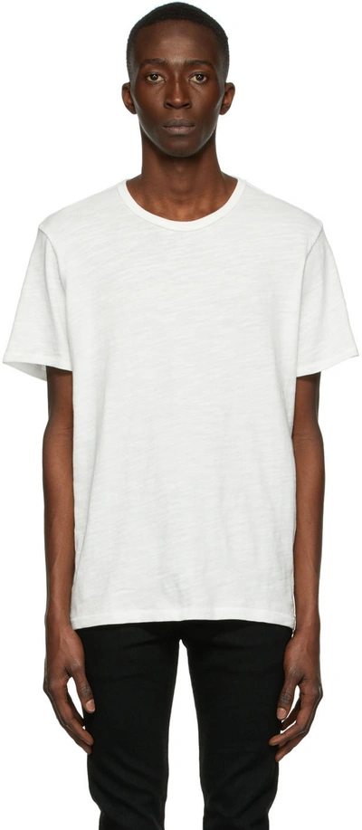 Rag & Bone Flame Crew-neck Slubbed Cotton-jersey T-shirt In White