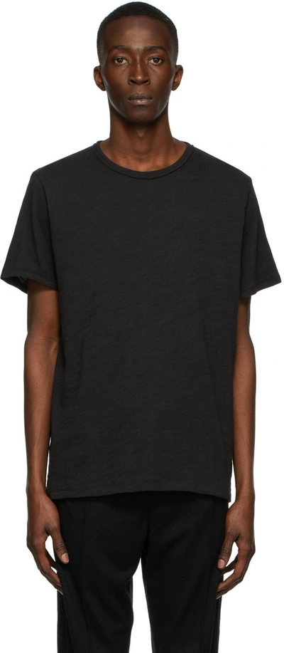 Rag & Bone Classic Crewneck Slim Fit Cotton T-shirt In Jet Black