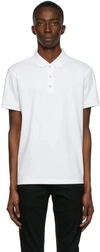 Rag & Bone Interlock Slim Fit Heathered Polo Shirt In Wht