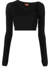 ALIX NYC STRATTON LONG-SLEEVED CROP TOP