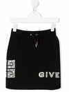 GIVENCHY EMBROIDERED-LOGO SKIRT