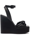 Giuseppe Zanotti 130mm Platform Leather Sandals In Black