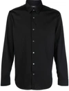 Theory Sylvain Structure Knit Regular Fit Shirt In Eclipse