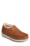 SPERRY WATER RESISTANT MOC-SIDER FAUX FUR LINED SLIP-ON SHOE