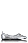 Frame Le Sunset Square Toe Ballet Flat In Silver