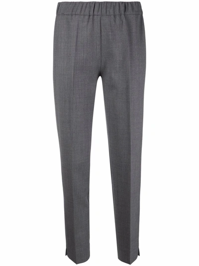 D Exterior Drawstring Wool Trousers In Grau