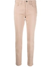 D Exterior Slim-cut Straight-leg Trousers In Braun