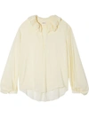 KHAITE FANTINE RUFFLED COLLAR BLOUSE