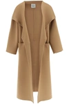 Totême Toteme Signature Wool And Cashmere Coat In Marrone