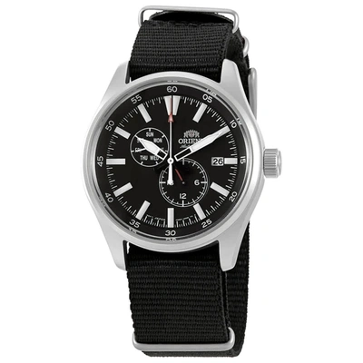 Orient Defender Automatic Black Dial Mens Watch Ra-ak0404b10b In Black,silver Tone