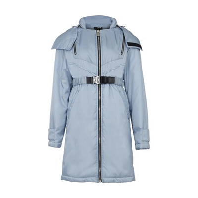 Givenchy Windbreaker In Nylon With Metallic Details In Bleu Mineral