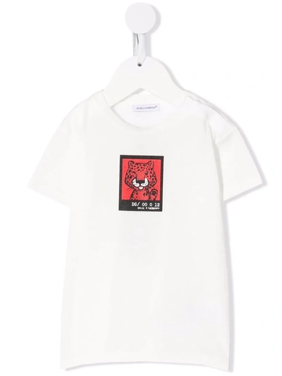 Dolce & Gabbana Babies' White T-shirt With Frontal Print Dolce&gabbana Kids In Bianco