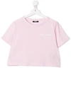 Balmain Teen Logo-print Cotton T-shirt In Pink
