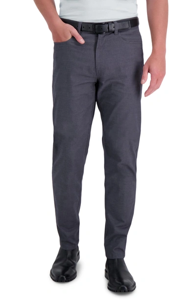 Kenneth Cole Technical Slim Fit Trousers In Dark Grey