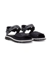 Dolce & Gabbana Kids' Technical Fabric Sandals With Dg Logo In Black