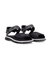 Dolce & Gabbana Logo-embroidered Touch-strap Sandals In Black