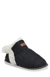 Gaahuu Faux Fur Lined Ankle Slipper In Charcoal Grey
