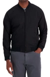 Haggar Stretch Gabardine Bomber Jacket In Black