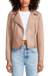 Bb Dakota By Steve Madden Not Your Baby Faux Suede Jacket In Birch