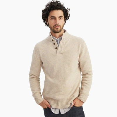 Naadam Merino Cashmere Button Pullover Sweater In Oatmeal
