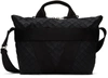 BOTTEGA VENETA BLACK RUBBER BUFFER MESSENGER BAG