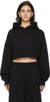 Attico Maeve Interlock Cotton Jersey Hoodie In Black