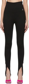 Attico Jamie High-waisted Stirrup Trousers In 100 Black