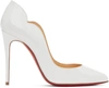 Christian Louboutin White Patent Leather Hot Chick Pumps In W222 White