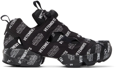 Vetements Black Reebok Edition Star Wars Instapump Fury Trainers