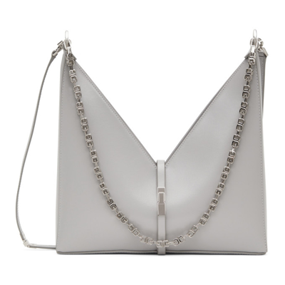 Givenchy Cut Out Small Leather Crossbody Bag In Grey