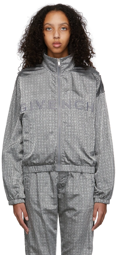 Givenchy 4g Embroidered Track Jacket In Grey