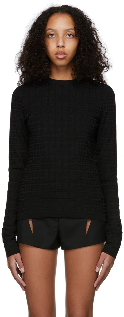 Givenchy Long-sleeved Sweater With 4g Motif In Nero