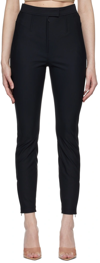 Alexander Wang High Waist Tailored Nylon Leggings In Black