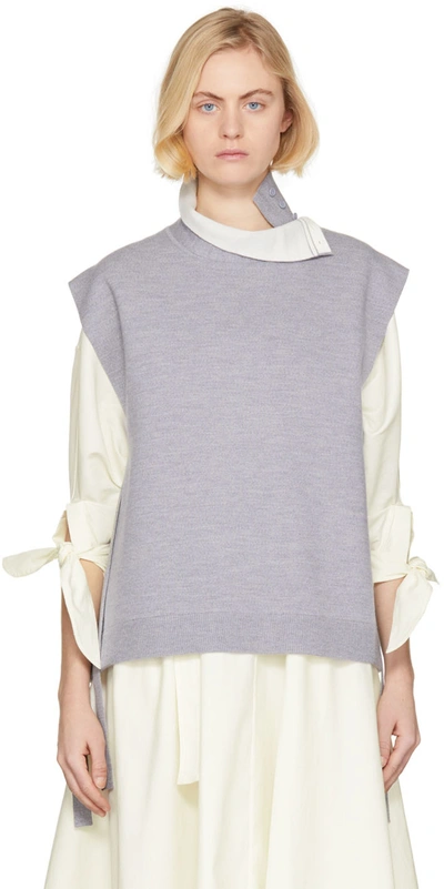 3.1 Phillip Lim Grey Double Face Wool Turtleneck In He021 Heather Grey