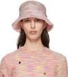 Kara Ssense Exclusive Pink Crystal Mesh Bucket Hat In Pink