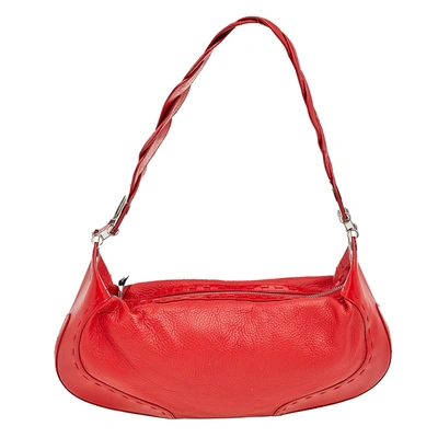 Pre-owned Escada Red Leather Eluna Shoulder Bag