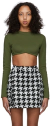 ADIDAS X IVY PARK GREEN JERSEY CROPPED LONG SLEEVE T-SHIRT