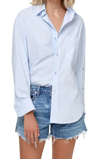 Citizens Of Humanity Kayla Santa Cruz Cotton Shirt In Blue