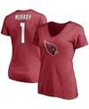 Fanatics Women's Kyler Murray Cardinal Arizona Cardinals Player Icon Name And Number V-neck T-shirt In Cardinal